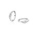 TALA Damen Creolen Silber 925 Zirkonia Wei&szlig; 0,17 ct Waagrecht Balken