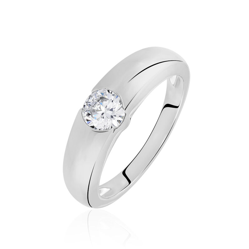 Solitaire Argent Rhodie Gwendal Oxyde - Spannringe Damen | OROVIVO