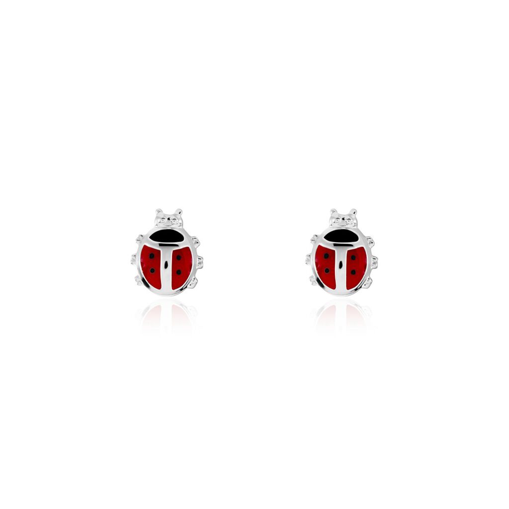 Kinder Ohrstecker Silber 925 Marienkäfer  - Ohrstecker Kinder | OROVIVO