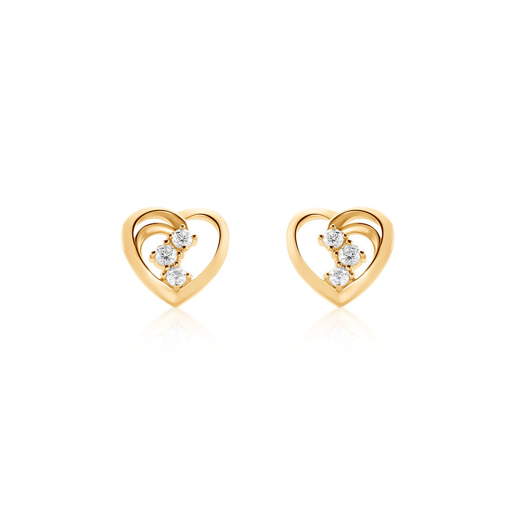 Damen Ohrstecker Gold 375 Geometrisch Tricoeur - Ohrstecker Damen | OROVIVO