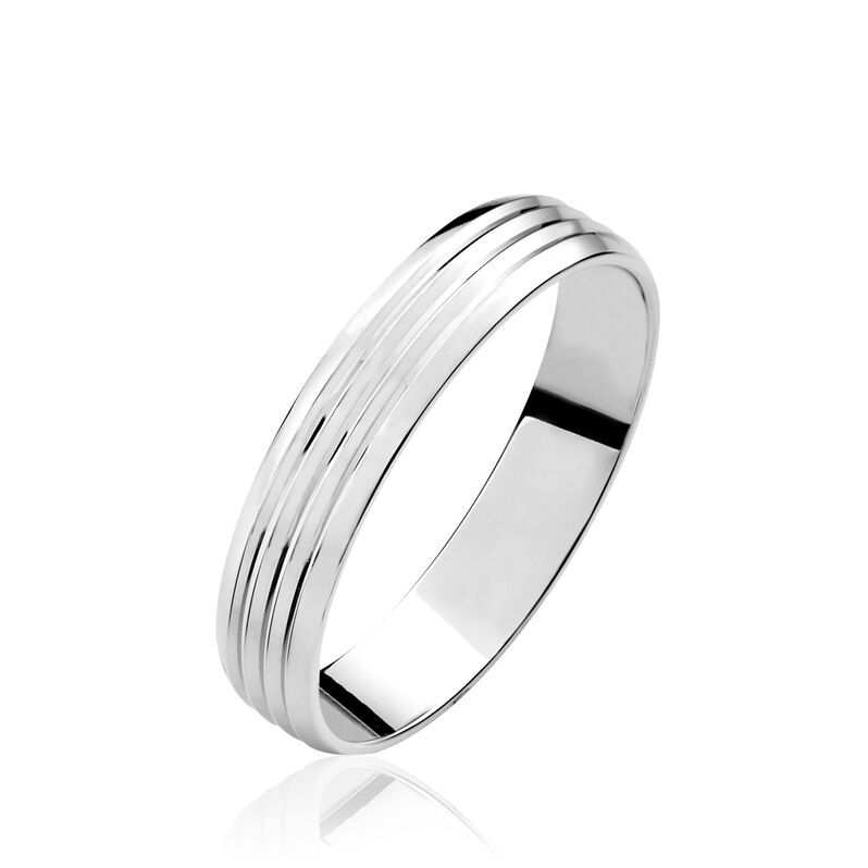 Alliance Astreos Ruban Plat Or Blanc - Spannringe Herren | OROVIVO
