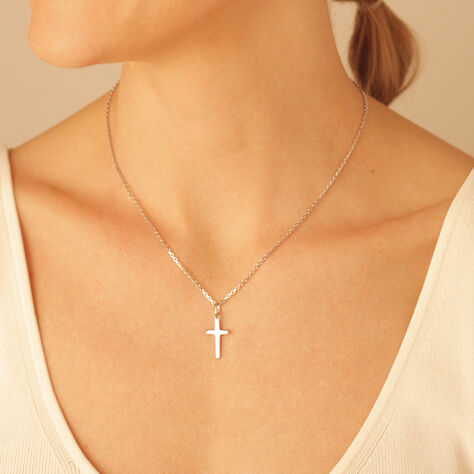 Kreuz Anhänger Silber 925 rhodiniert Barbara - Schmuckanhänger Unisex | OROVIVO