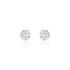 JAMILA Damen Ohrstecker Silber 925 Zirkonia Wei&szlig; Blume