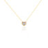 HERZ Damen Collier Gold Tricolor 375 (9 Karat) Zirkonia Wei&szlig; Herz