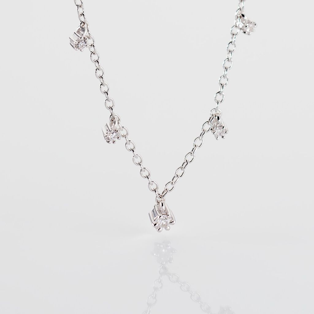 Damen Collier Silber 925 Zirkonia Kreis Luz 1,70mm - Halsketten Damen | OROVIVO