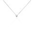LISTO Damen Collier Silber 925 Zirkonia Weiß 0,5 ct
