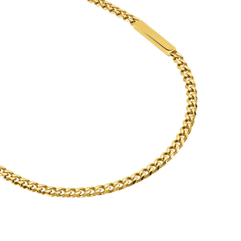 ADALBERT Herren Kette Edelstahl vergoldet B 4,8 mm