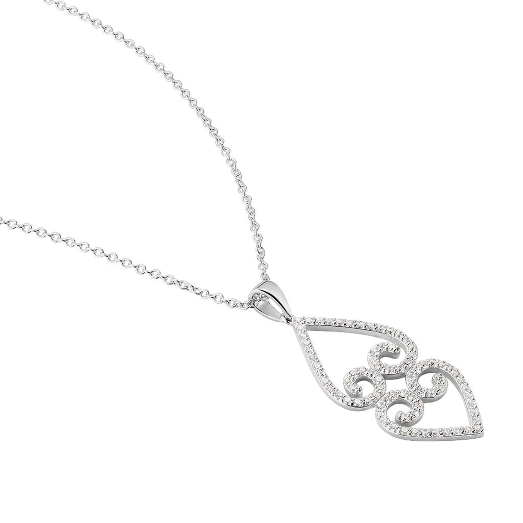 Damen Halskette Silber 925 Zirkonia Herz - Halsketten Damen | OROVIVO