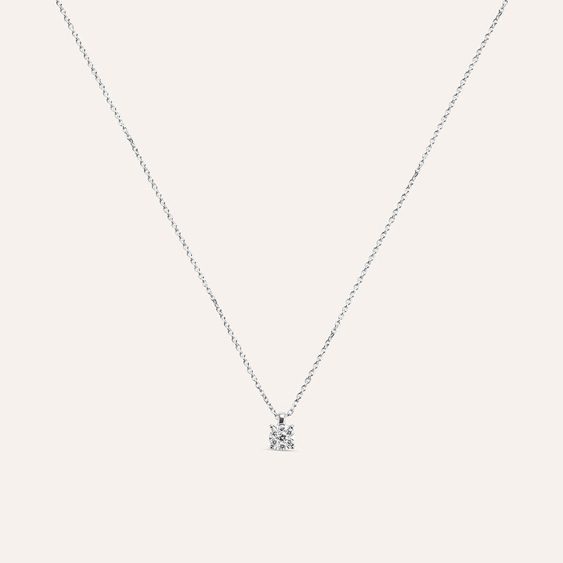 Collana Punto Luce Petali Oro Bianco Diamante - Spannringe Damen | OROVIVO