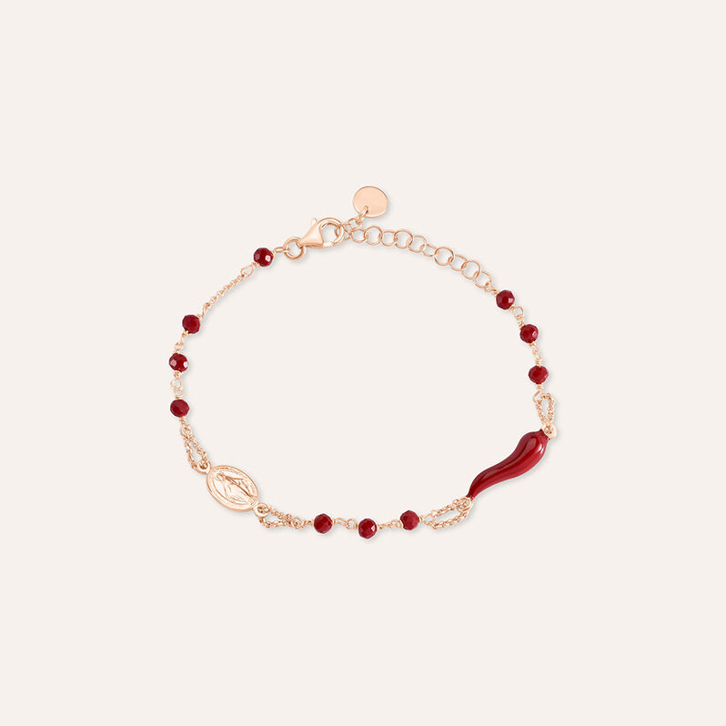 Bracciale Rosario Silver Soul Argento Rosa Cristallo - Spannringe Damen | OROVIVO