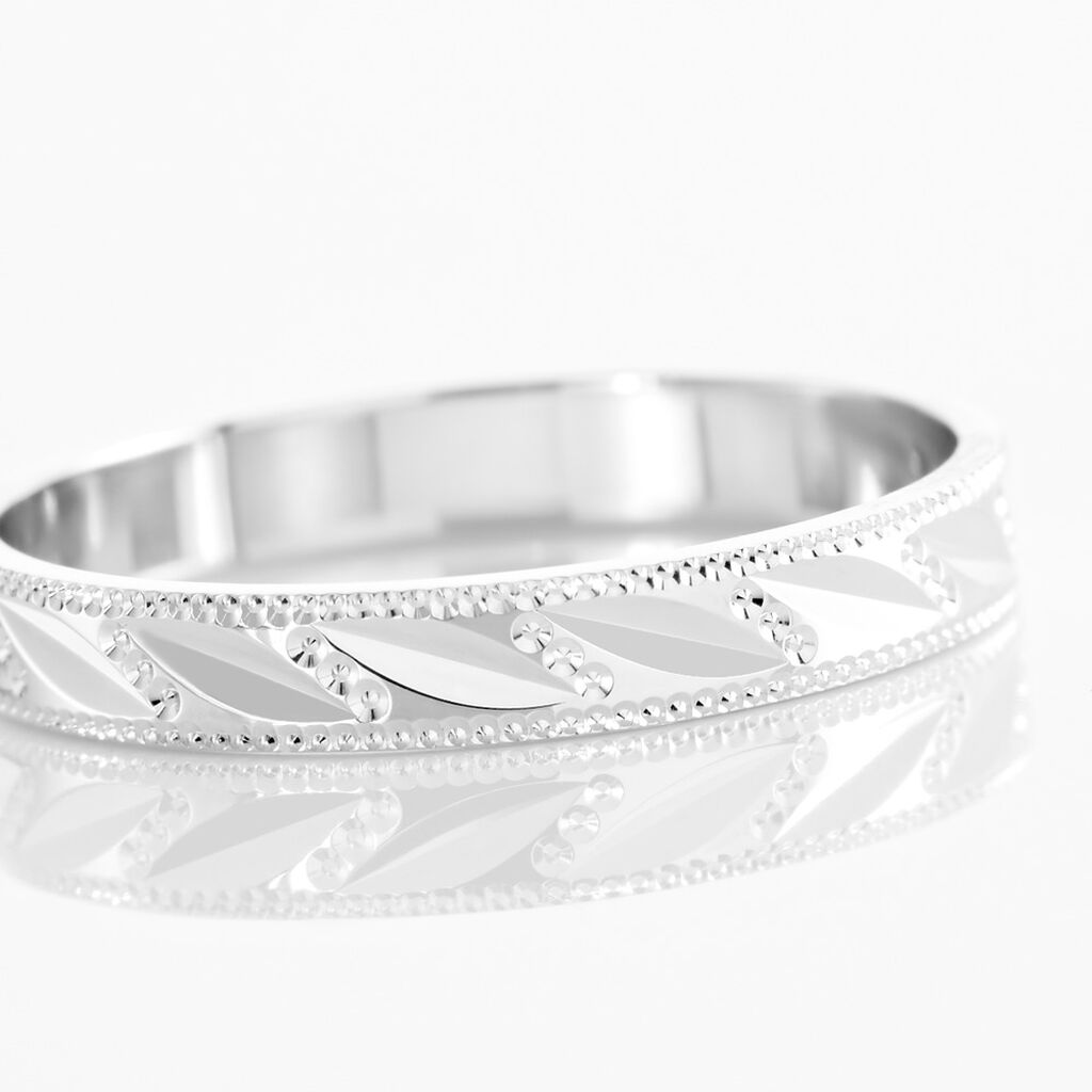 Alliance Eucleia Fantaisie Ruban Plat Or Blanc - Spannringe Familie | OROVIVO