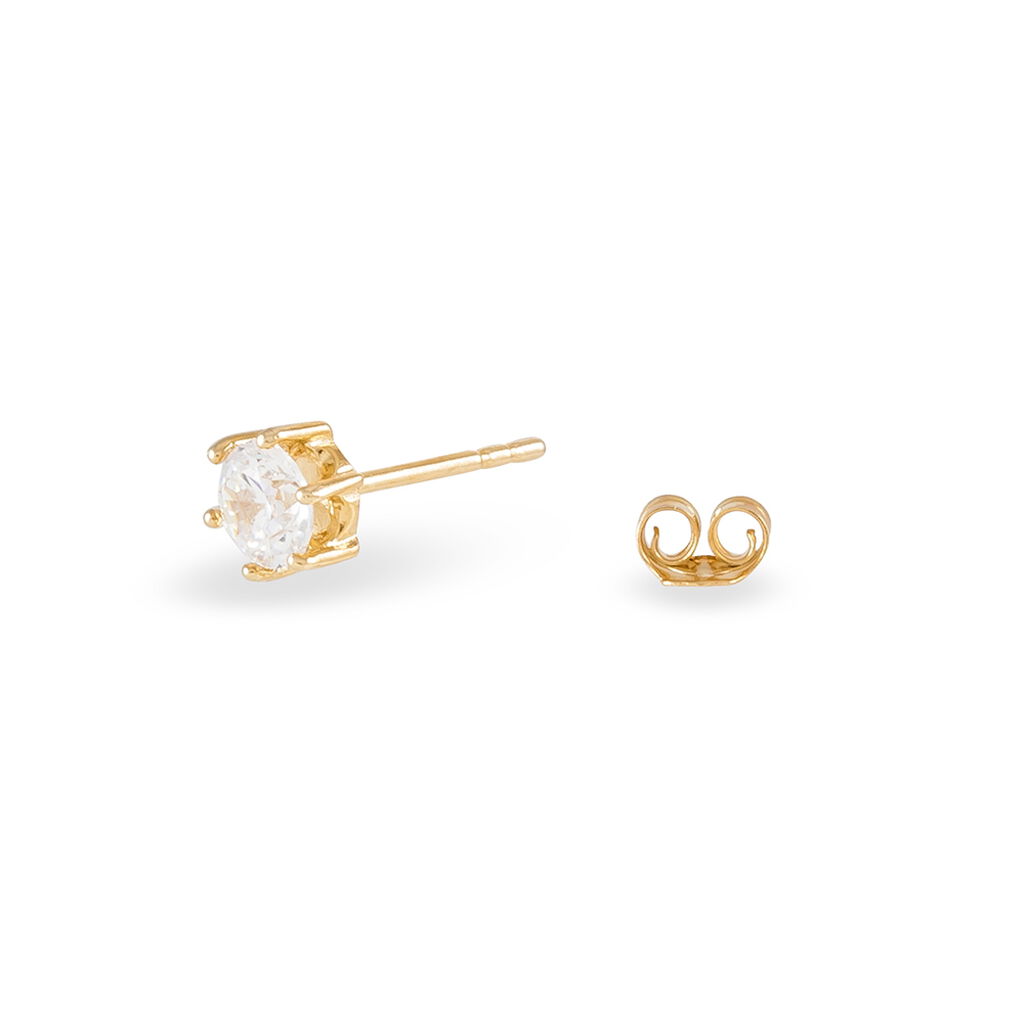 Damen Ohrstecker Vergoldet Zirkonia Yléna 5,00mm  - Ohrstecker Damen | OROVIVO