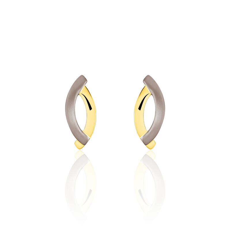 SINTIA Damen Ohrstecker Titan Bicolor Mandel - Ohrstecker Damen | OROVIVO