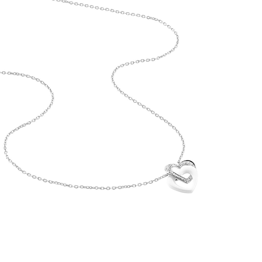 Collier Love Argent  Et Ceramique - Spannringe Damen | OROVIVO