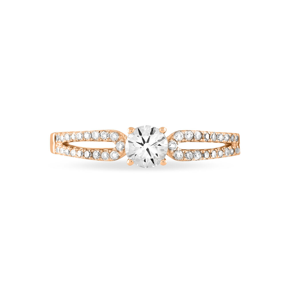 Bague Solitaire Katalina Or Rose Diamant - Spannringe Damen | OROVIVO