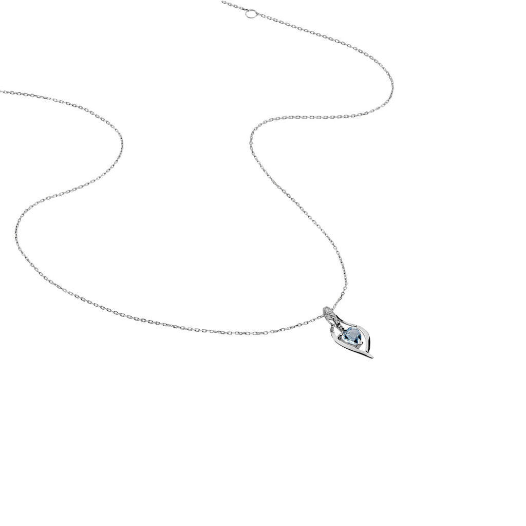 Collier Or Weiss Silucia Topaze Et Oxydes - Spannringe Damen | OROVIVO