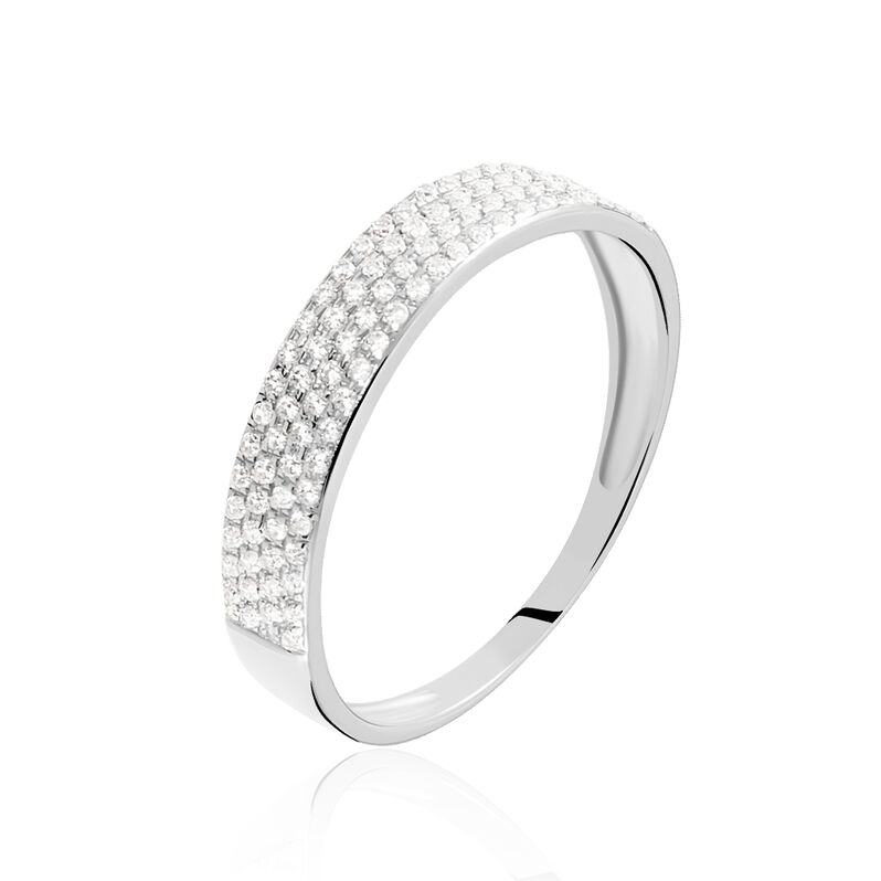 Bague Vanina Or Blanc Oxyde De Zirconium - Spannringe Damen | OROVIVO