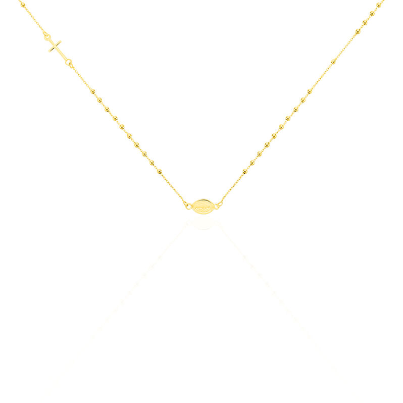 ATA Damen Collier Gold 375 (9 Karat) Religi&ouml;ses Kreuz - Halsketten Damen | OROVIVO