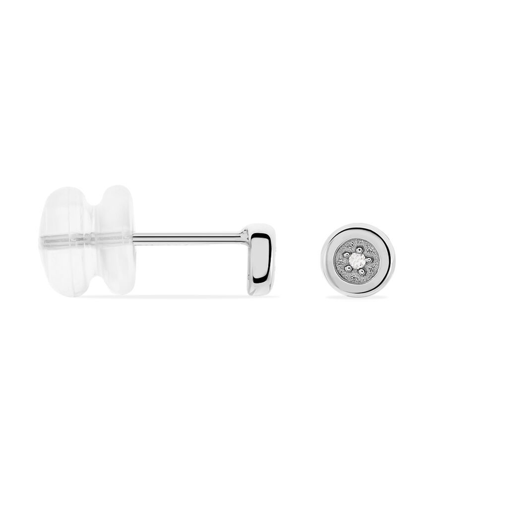 Damen Ohrstecker Weißgold 375 Diamant 0,01ct Fatiana  - Ohrstecker Damen | OROVIVO