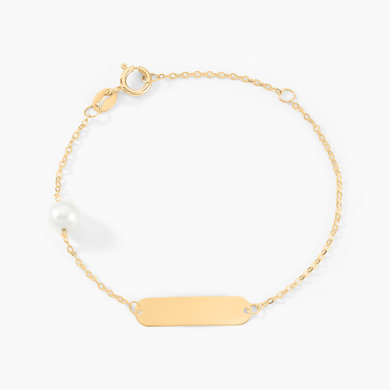 Gourmette Bébé Or Perle De Culture - Spannringe Kinder | OROVIVO