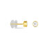 ELDA FASSUNG ZARGE Damen Ohrstecker Gold 375 (9 Karat) Zirkonia Wei&szlig; 0,17 ct