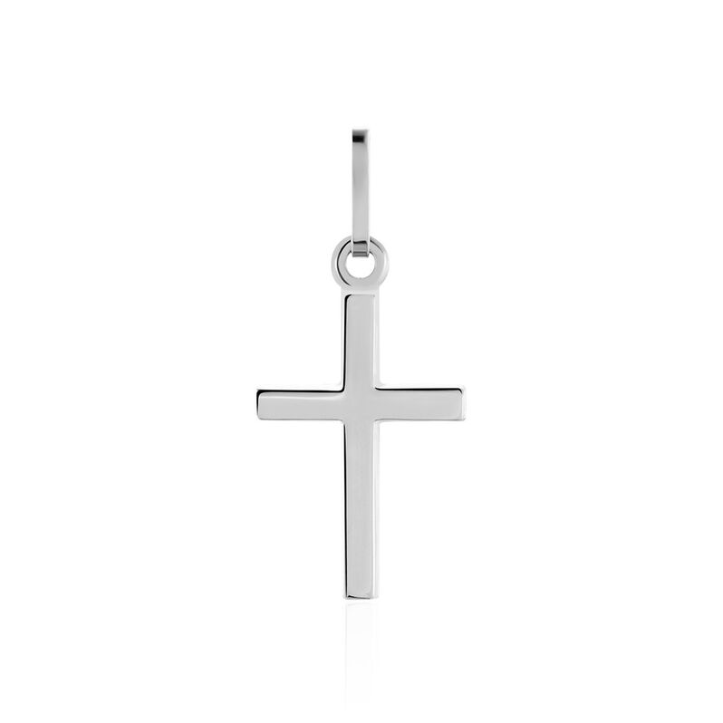 MAIDIS KREUZ 1 Unisex Anh&auml;nger Wei&szlig;gold 375 (9 Karat) Religi&ouml;ses Kreuz - Schmuckanh&auml;nger Unisex | OROVIVO
