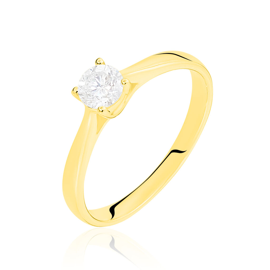 Bague Solitaire Victoria Or Jaune Diamant - Spannringe Damen | OROVIVO