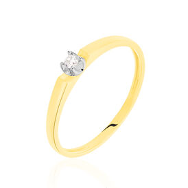 Damenring Gold 375 Diamanten 0,03ct - Ringe mit Edelsteinen Damen | OROVIVO