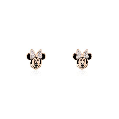 DISNEY Ohrstecker Edelstahl Roségold Kristall Steine Minnie Maus - Ohrstecker Familie | OROVIVO