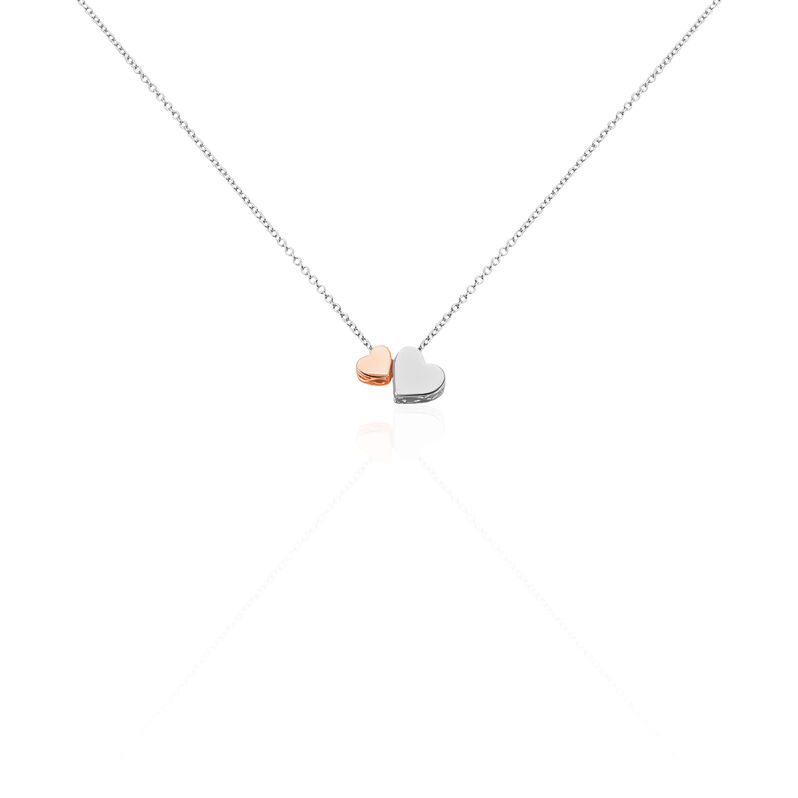 Damen Collier Silber Bicolor 925 Herz - Halsketten Damen | OROVIVO