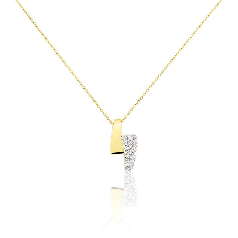 Collier Or Jaune Oxyde De Zirconium - Spannringe Damen | OROVIVO