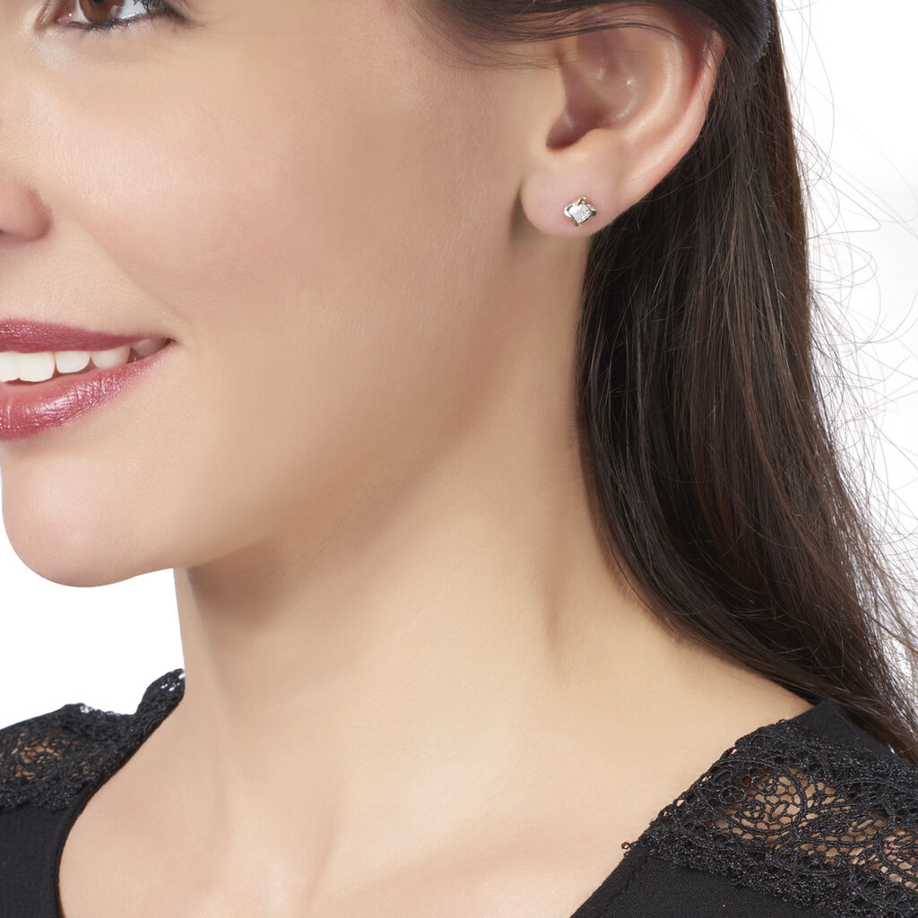 Boucles D'oreilles Or Bicolore Andrese - Spannringe Damen | OROVIVO