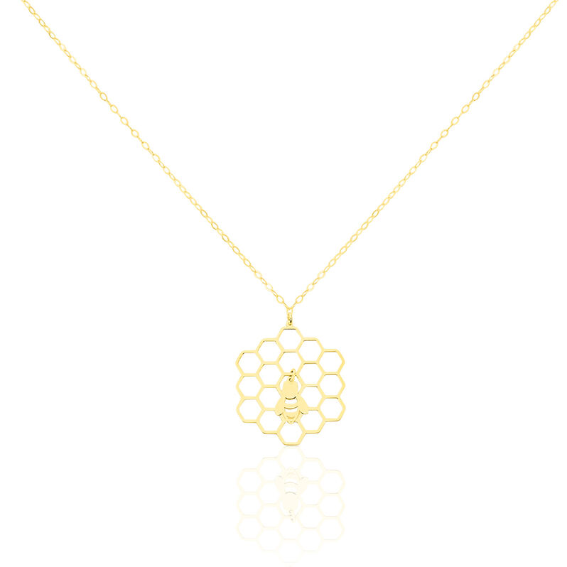Collier Or Jaune Elinda Ruche Et Abeille - Spannringe Damen | OROVIVO