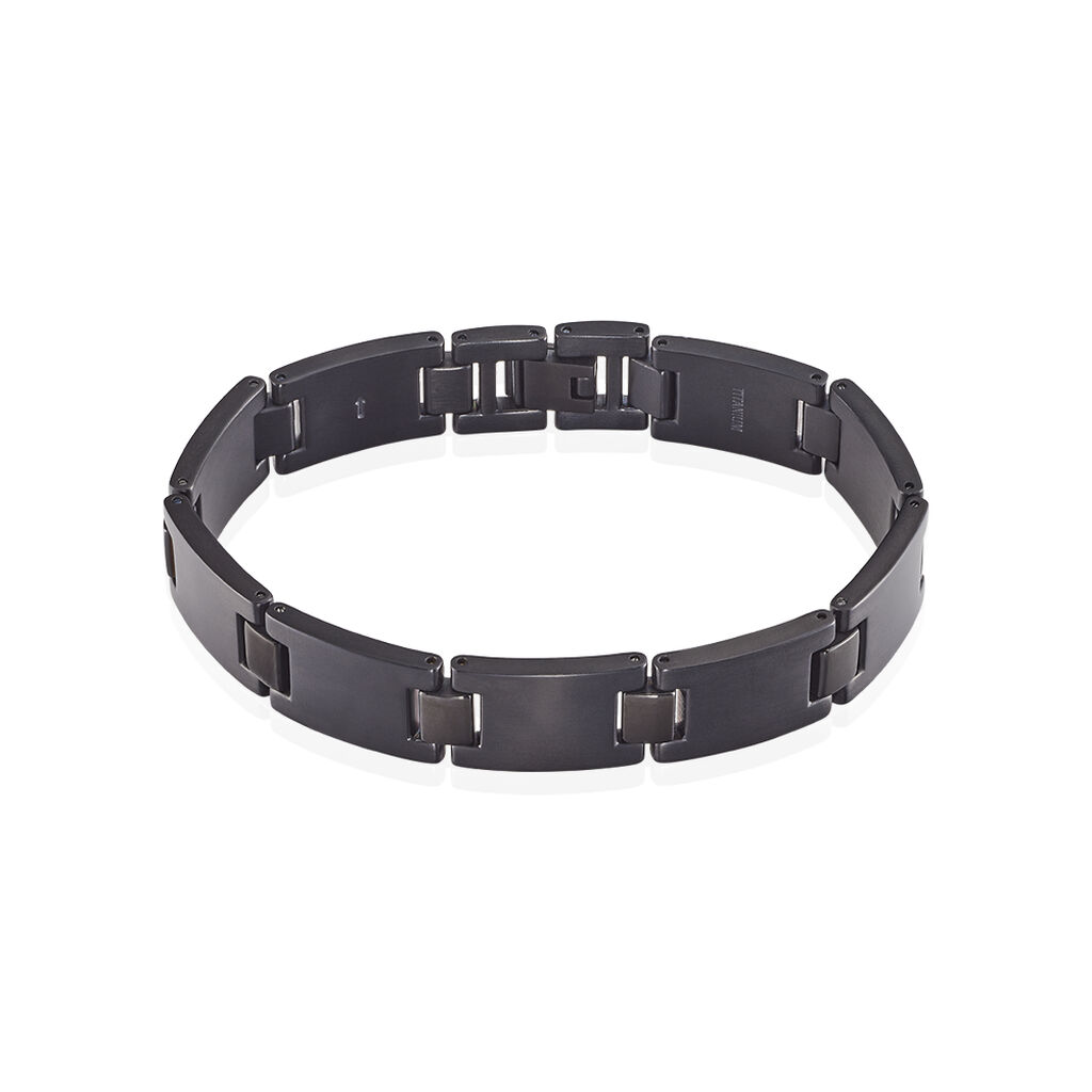 Bracelet Josua Acier Noir - Spannringe Herren | OROVIVO