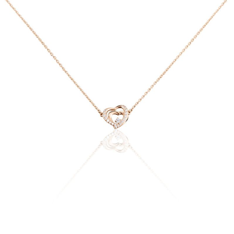 Damen Halskette Silber 925 Rosé Vergoldet Herz - Halsketten Damen | OROVIVO