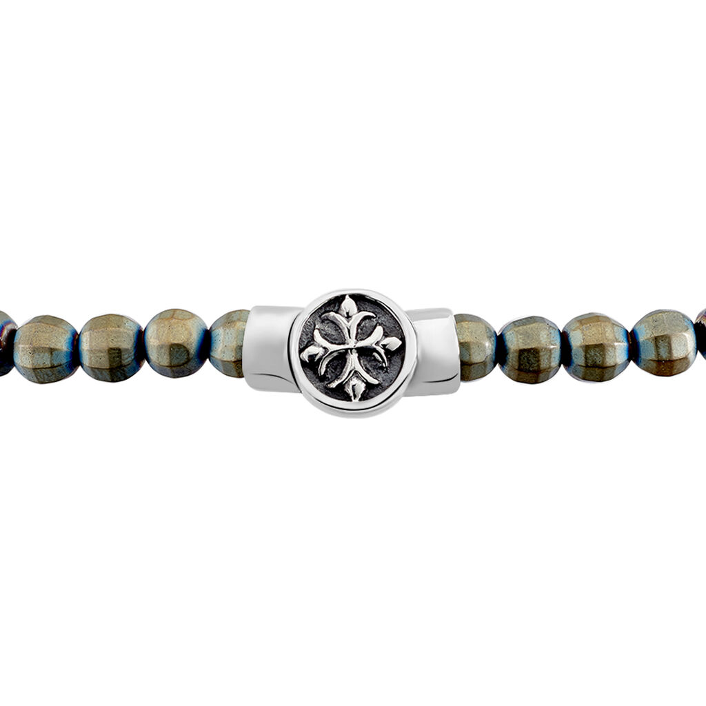 Bracelet Jourdan Homme Acier Hematite - Spannringe Herren | OROVIVO