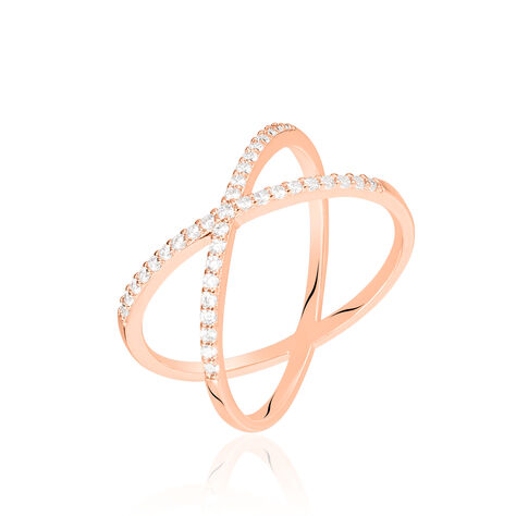 Damen Ring Silber rosevergoldet 925 Zirkonia Tiny Treasures 2  - Ringe mit Stein Damen | OROVIVO