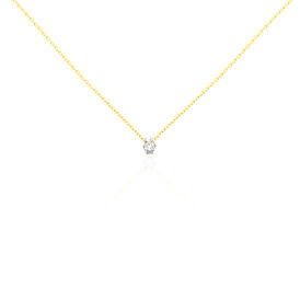 Damen Halskette Gold 375 Diamant 0,1ct 45cm - Ketten mit Anhänger Damen | OROVIVO