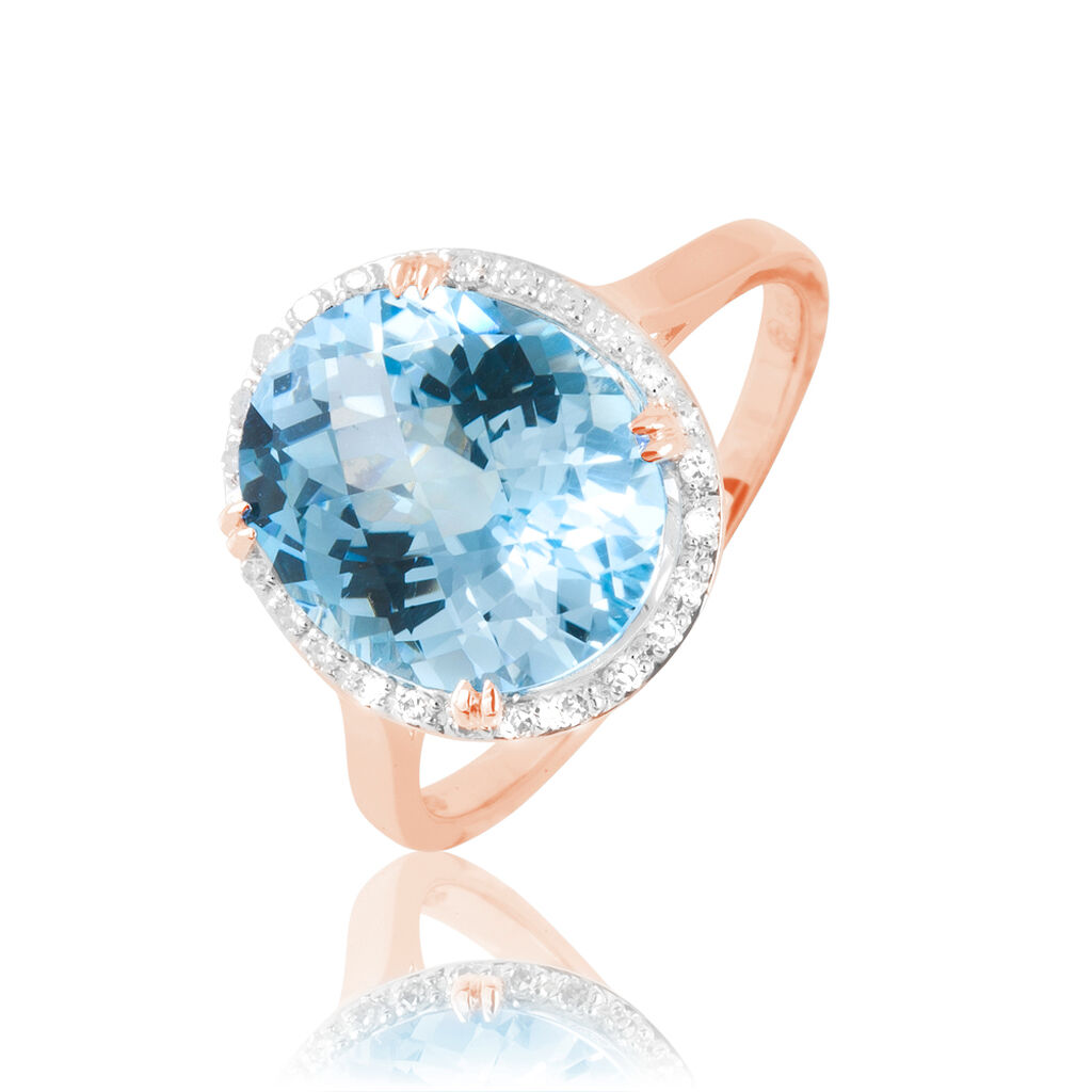 Bague Anna Or Rose Topaze Et Diamant - Spannringe Damen | OROVIVO