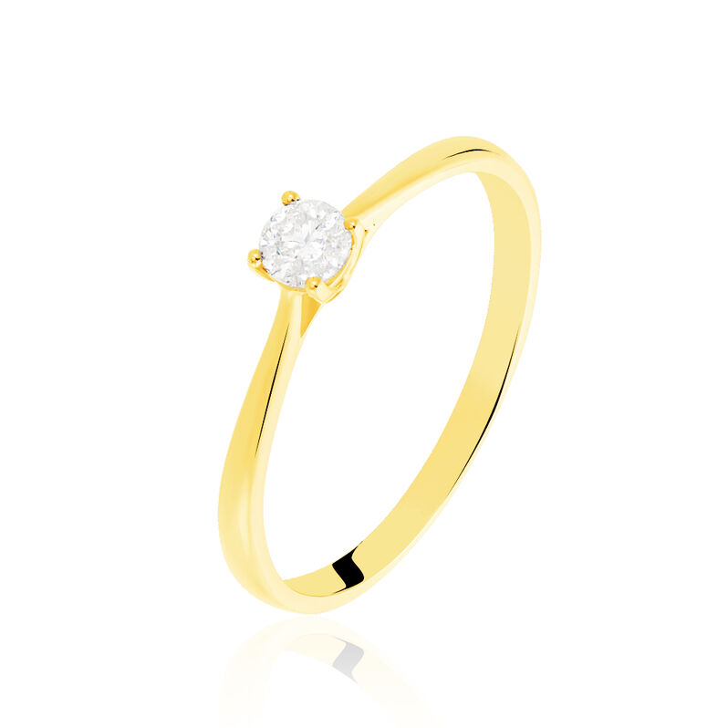 Bague Solitaire Victoria Or Jaune Diamant - Spannringe Damen | OROVIVO