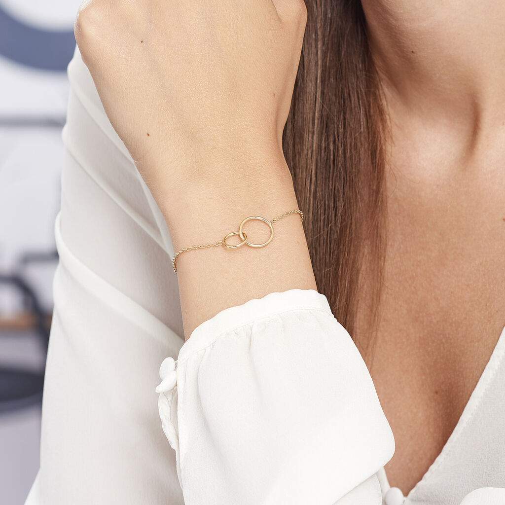 Damen Armband Messing Gold 750 plattiert Kreis - Armbänder mit Anhänger Damen | OROVIVO