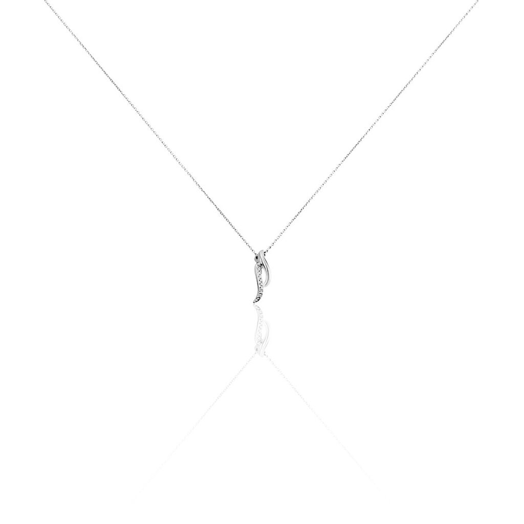 Collier Vague Or Weiss Et Diamants 42cm - Spannringe Damen | OROVIVO