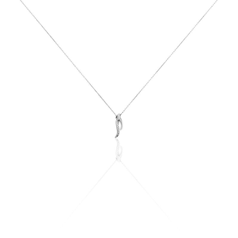 Collier Vague Or Weiss Et Diamants 42cm - Spannringe Damen | OROVIVO