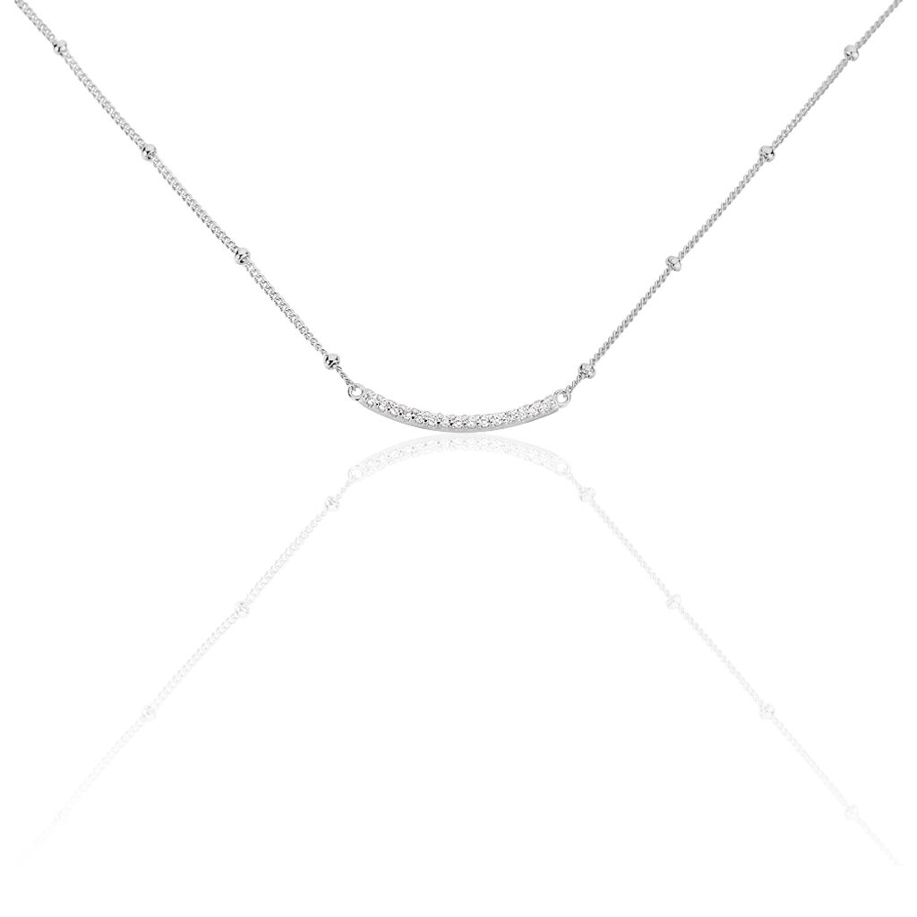 Damen Collier Silber 925 Zirkonia Barren Kolina - Halsketten Damen | OROVIVO