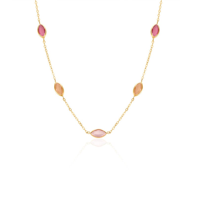 ANNY Damen Collier Gold 375 (9 Karat) Aventurin Ros&eacute; 1,59 ct - Halsketten Damen | OROVIVO