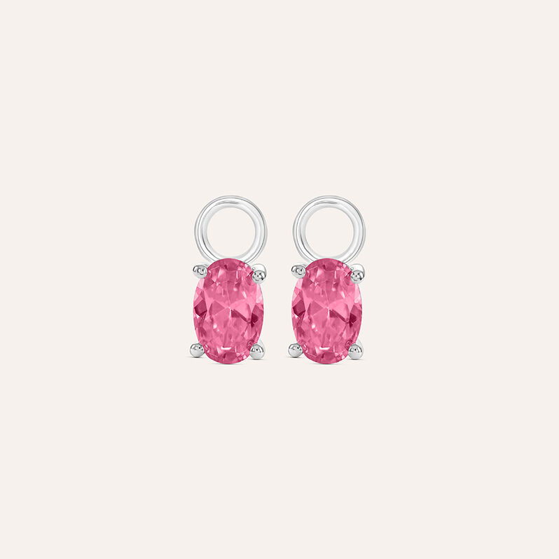 Charm per Orecchini a Cerchio Silver Rainbow Argento Rodiato Cubic Zirconia - Spannringe Damen | OROVIVO