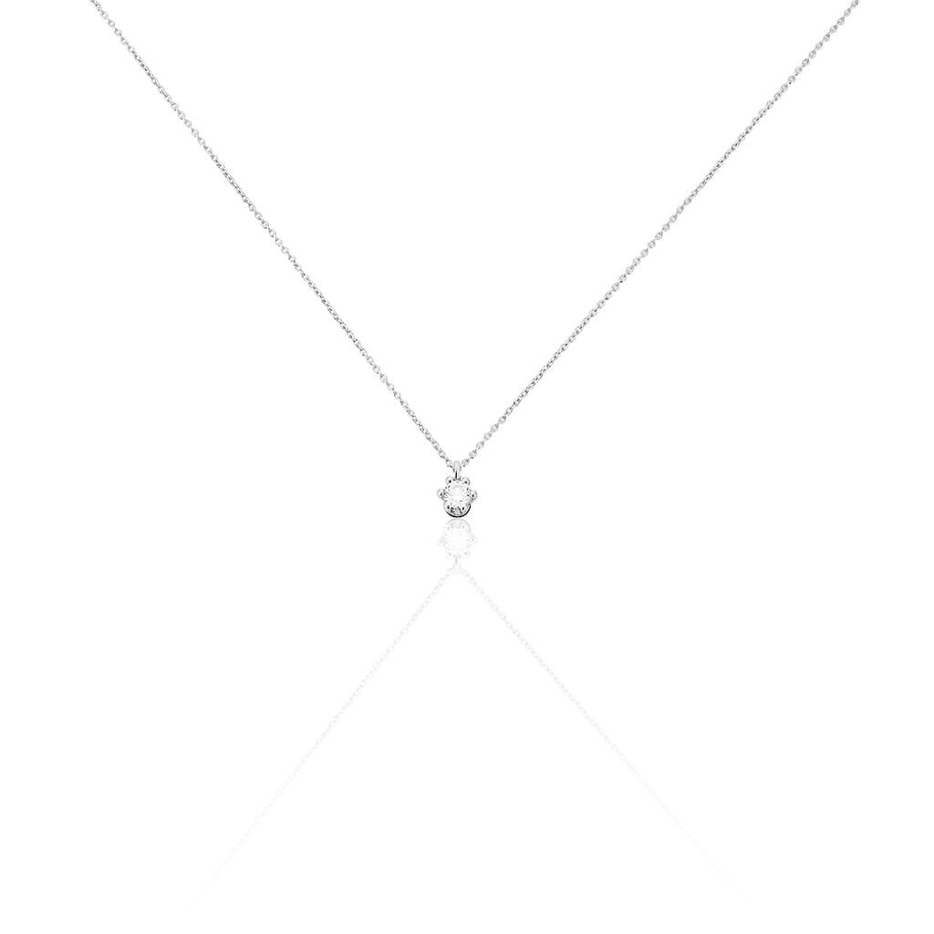 Damen Collier Weißgold 585 Diamant 0,1ct Napoli - Halsketten Damen | OROVIVO