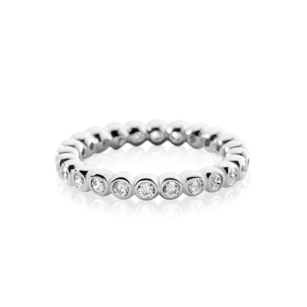 AVENYA Damen Ring Silber 925 Zirkonia Weiß 0,320 ct, Ring mit Stein
