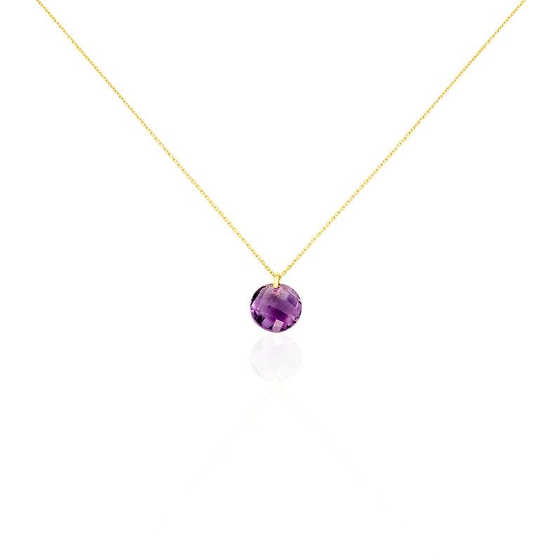 Collier Or Jaune Ludmille Ronde Amethyste - Spannringe Damen | OROVIVO