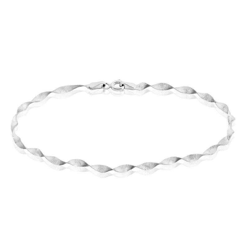 Bracelet Izar Torsadee Or Blanc - Spannringe Damen | OROVIVO
